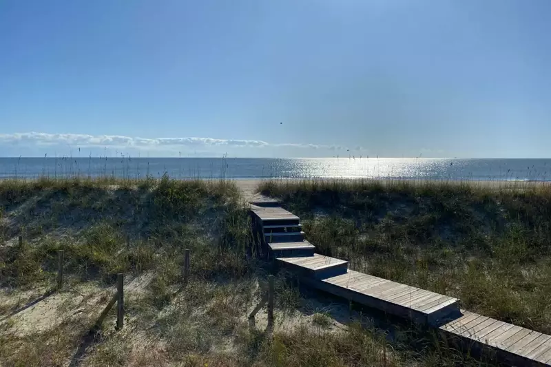 Private dock to the beach