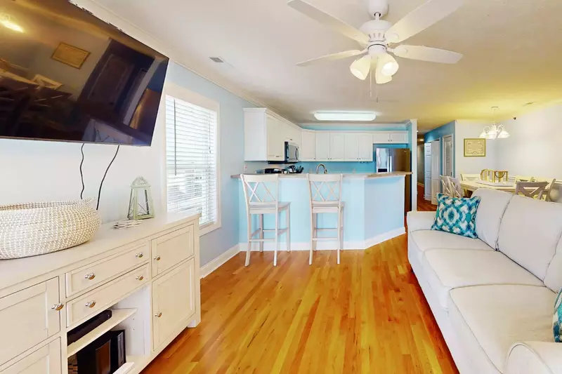 Bleu Pearl features an open concept floor plan with plenty of seating