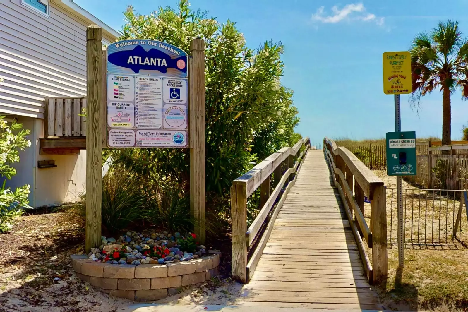 Nearby beach access with no steps