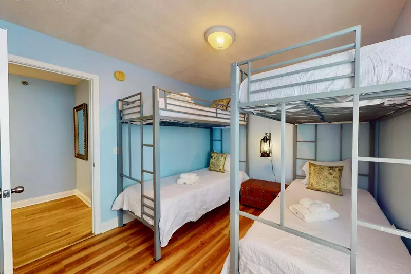 The bunk room has 2 sets of bunk beds that kids are sure to love!