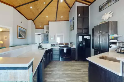 The kitchen has 2 sinks and plenty of tools to make a great meal