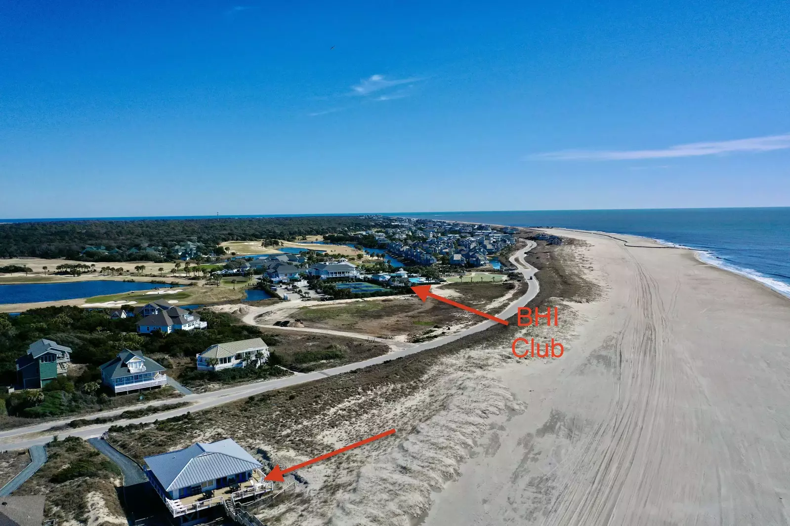 You can walk to the Bald Head Island Club