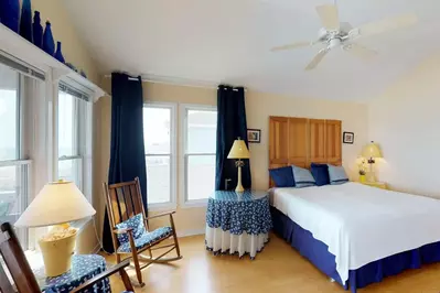 Plenty of seating and space in the owners suite.