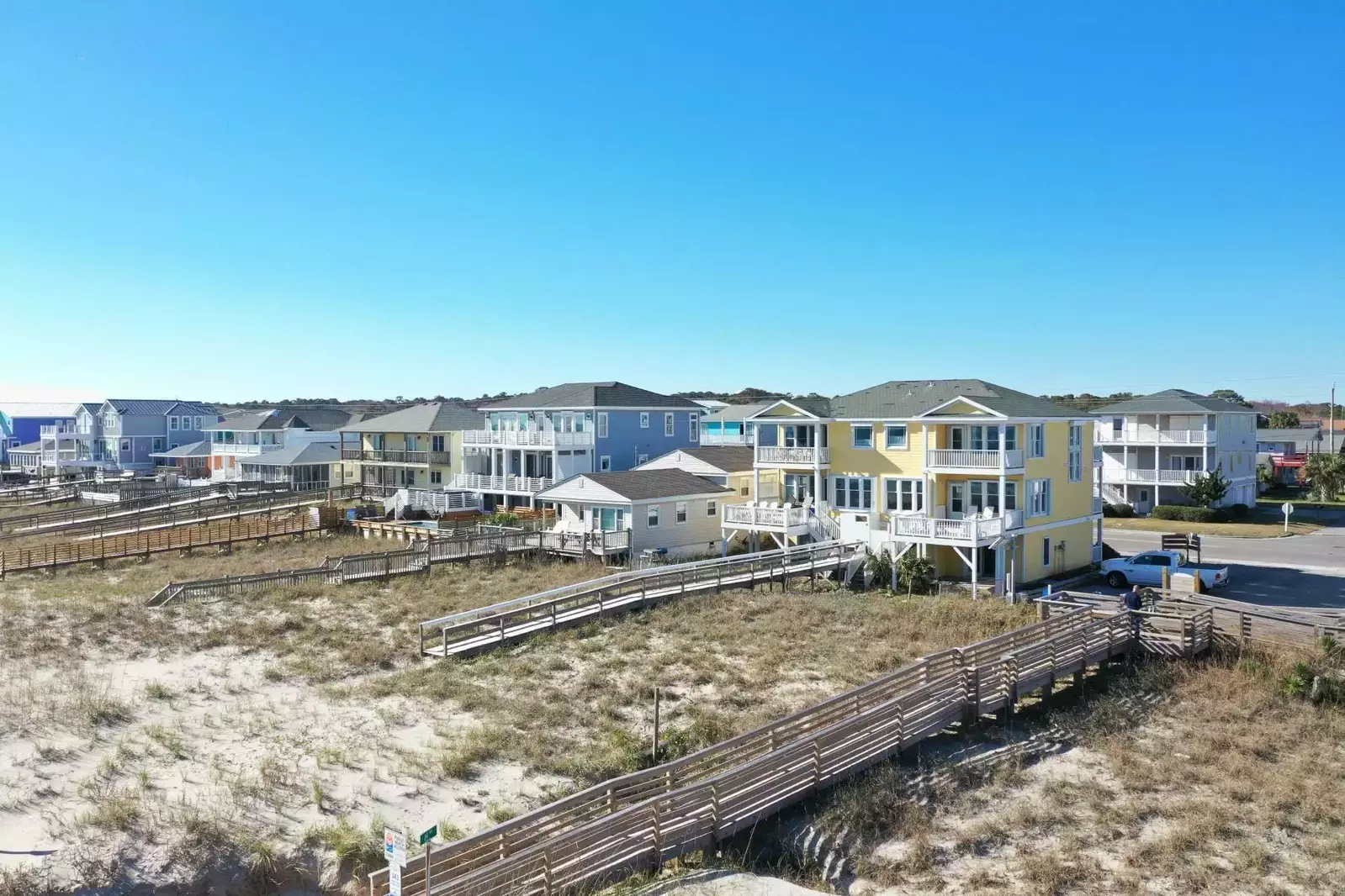 Back view of the home