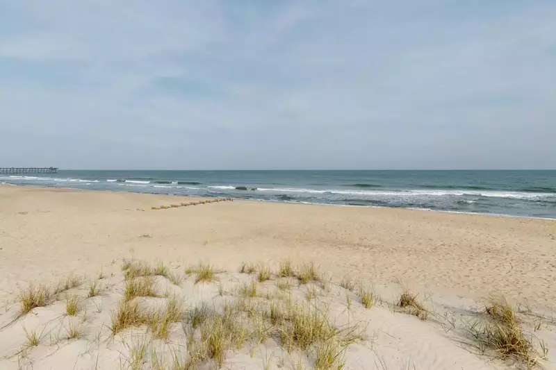 Kure beach pier is a short walk away