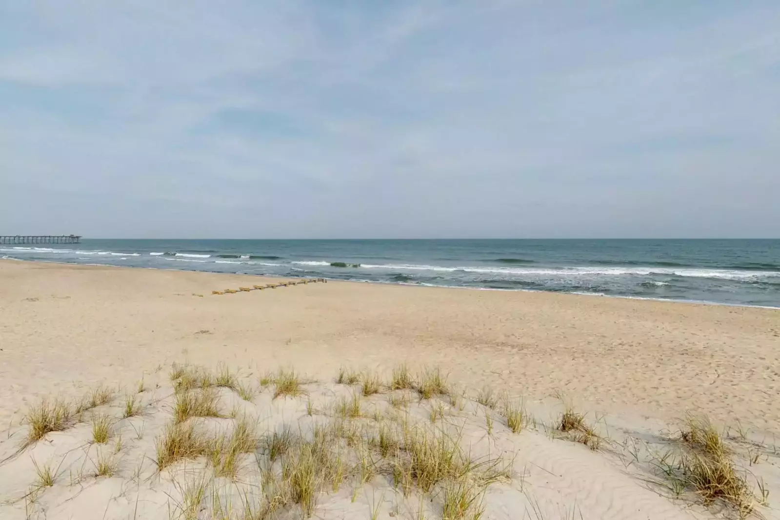 Kure beach pier is a short walk away