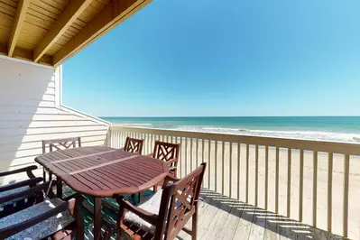 Watch the sunrise from the spacious deck