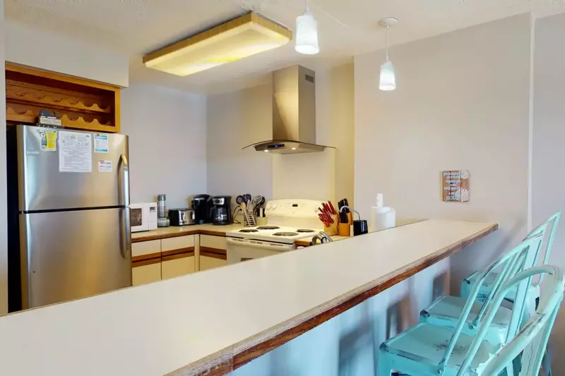 The breakfast bar is a perfect place to discuss what the days activities will be