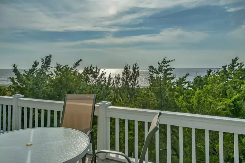 Dinner, snack or cocktail on the top porch, you'll have a great view of the ocean