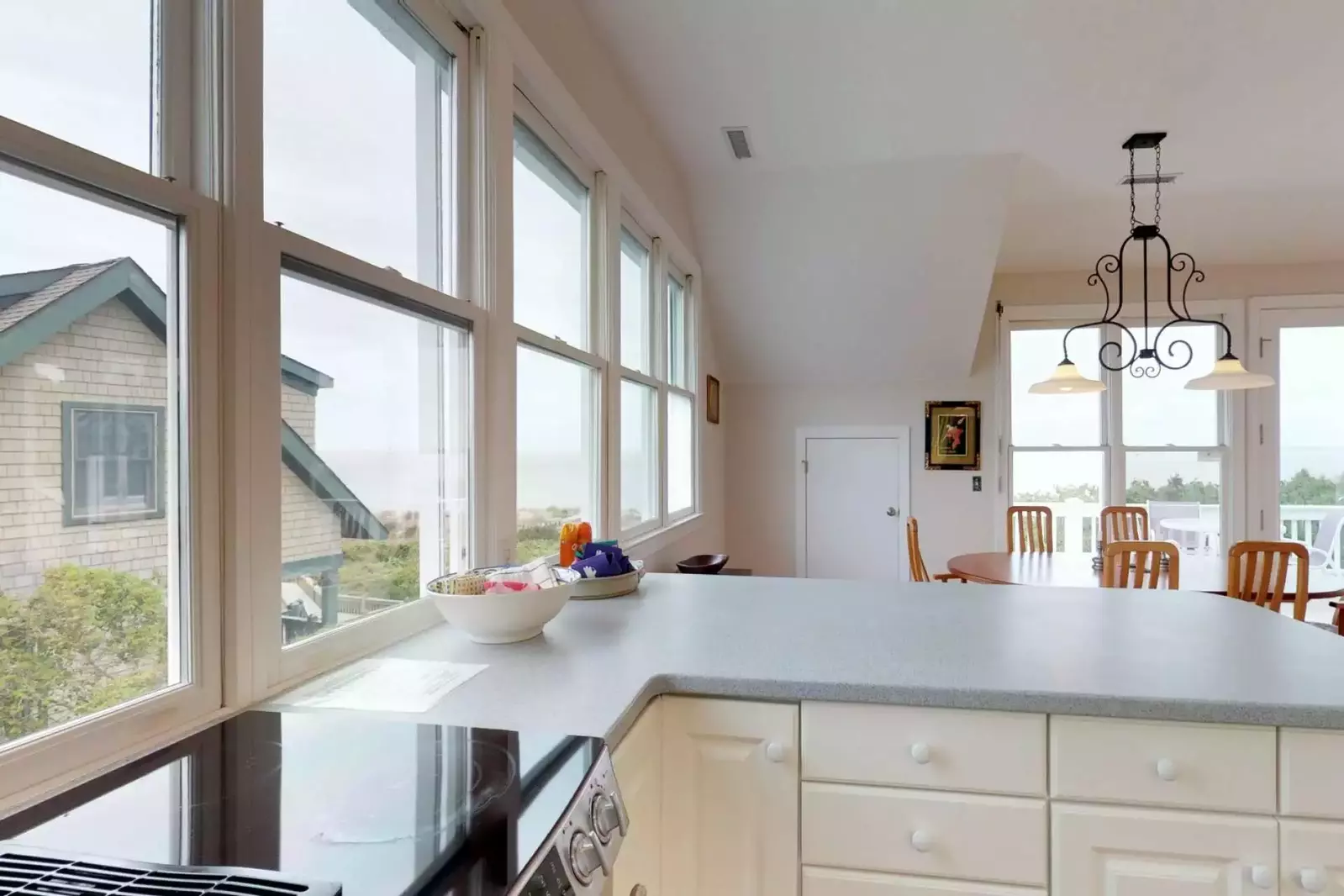 Along with views of Old Baldy from the kitchen, enjoy views of the ocean while making & eating breakfast, lunch & dinner