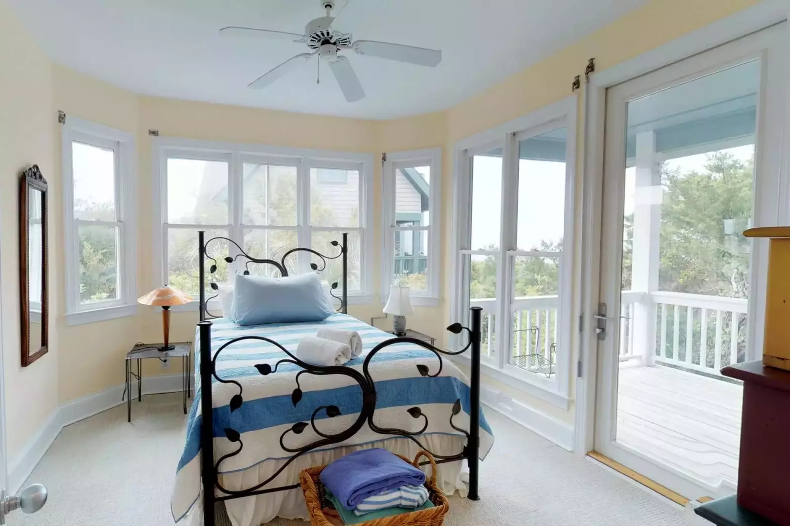 Even though you are surrounded by windows in the owner suite, the nature of the island will keep your privacy