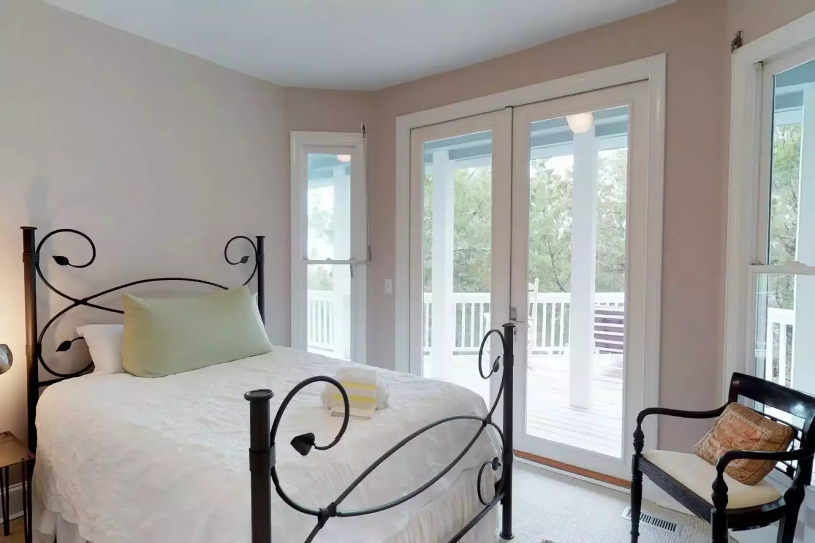 The 3rd bedroom opens up to a large deck on the 1st floor