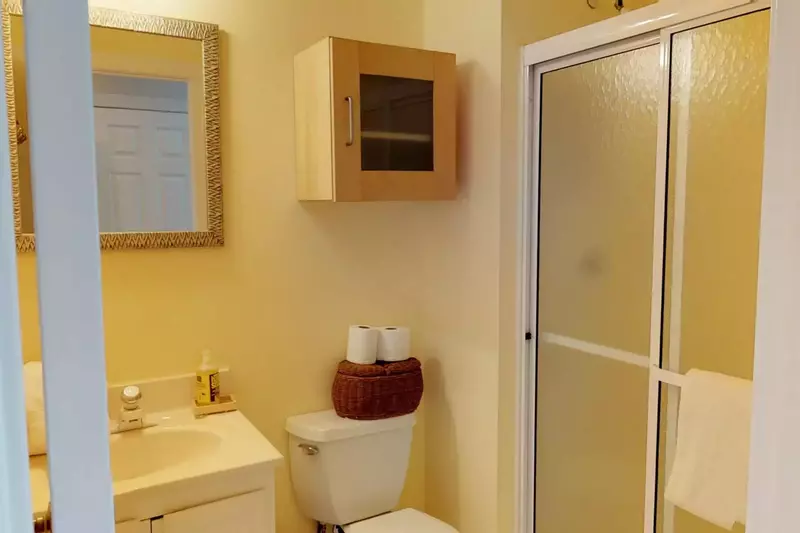 Hall bathroom with shower