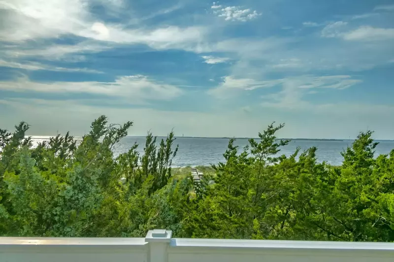 View of Bald Head Shoals and Oak Island from the Top Deck