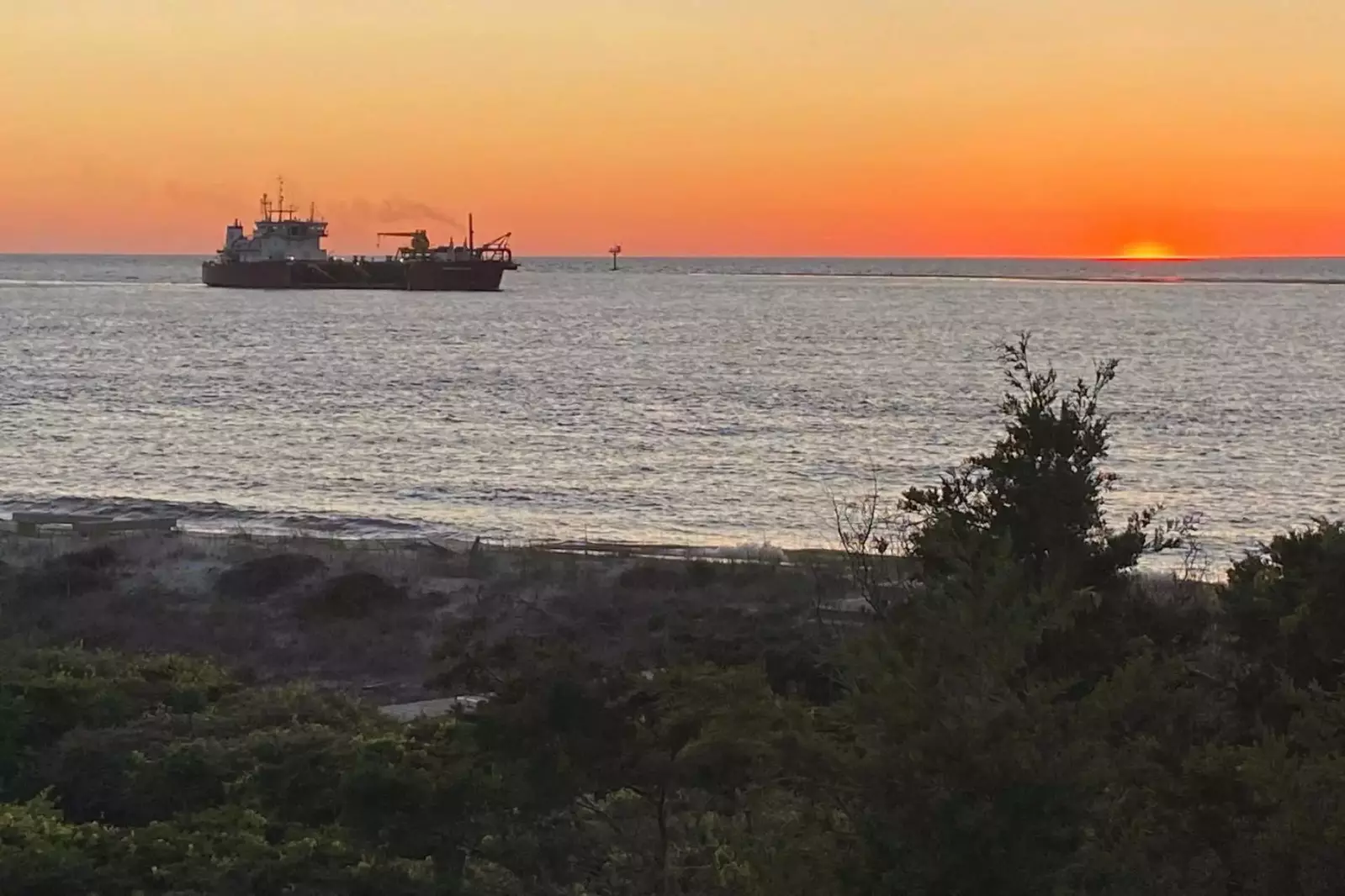 Beautiful sunset view from the top deck