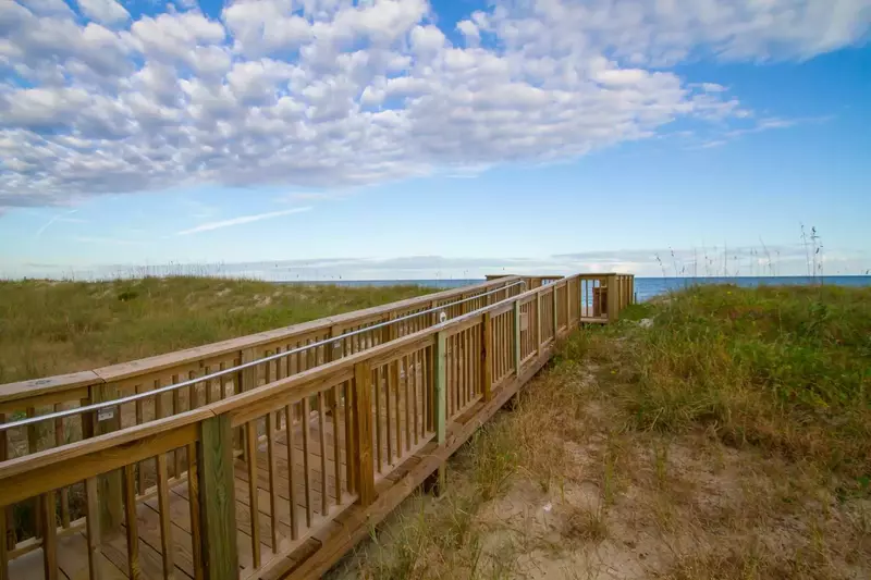 Private boardwalk to the beach