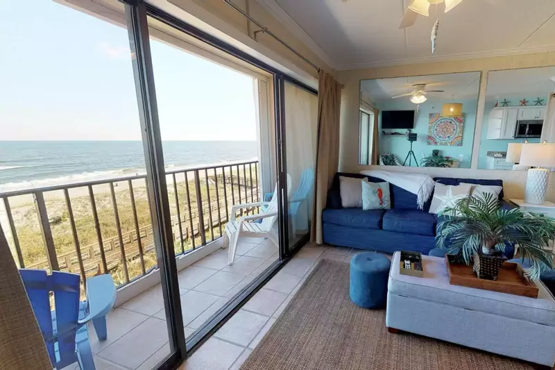 The balcony is a great place to sip your morning coffee at sunrise or have an evening cocktail.