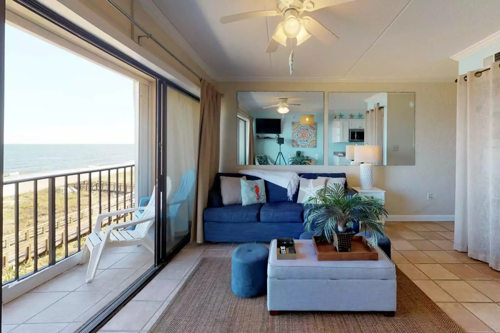 Main living area beautiful view of the ocean