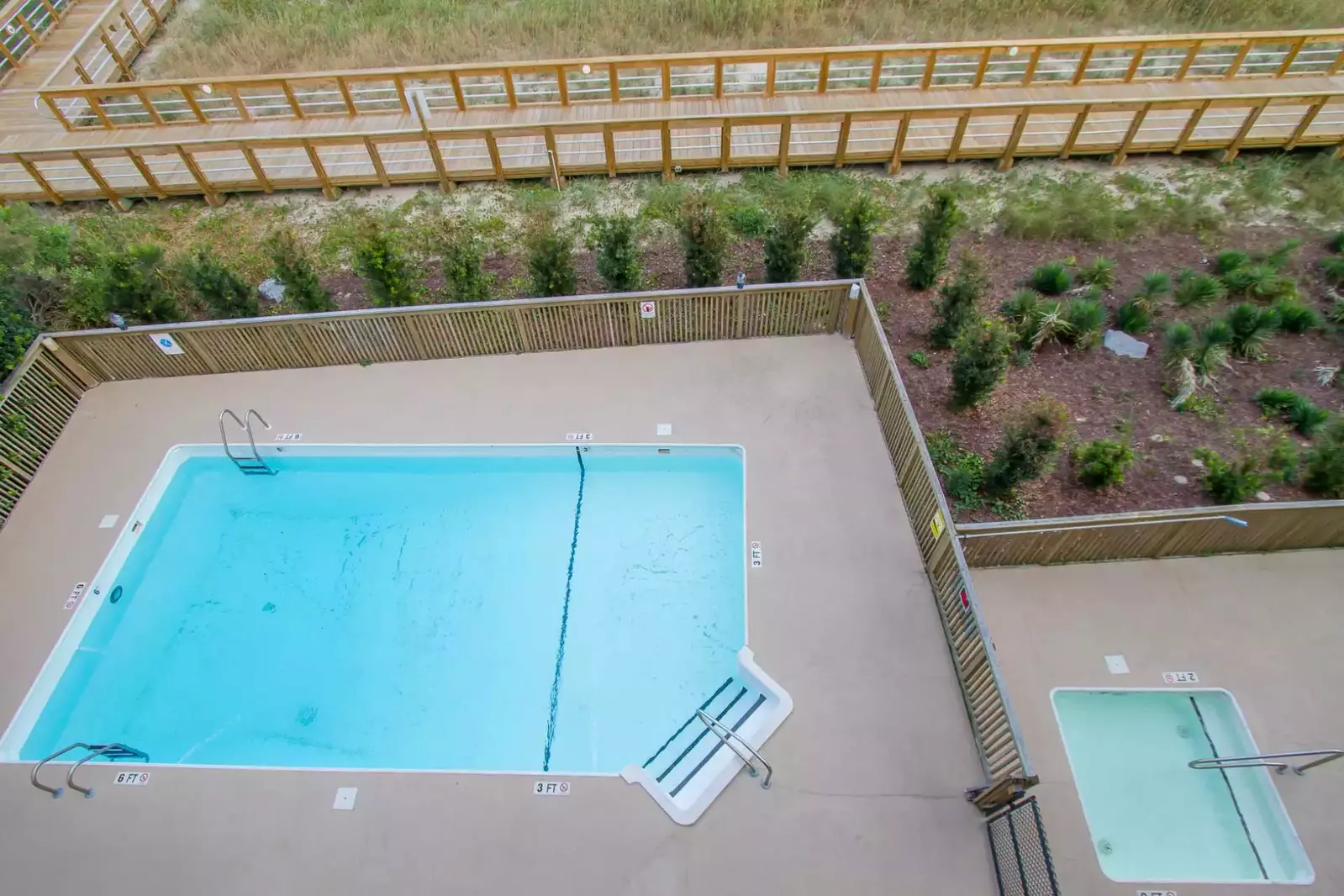 Listen to the waves crashing on the shore from the property private pool & kiddie pool!  Perfect for relaxing on vacation!