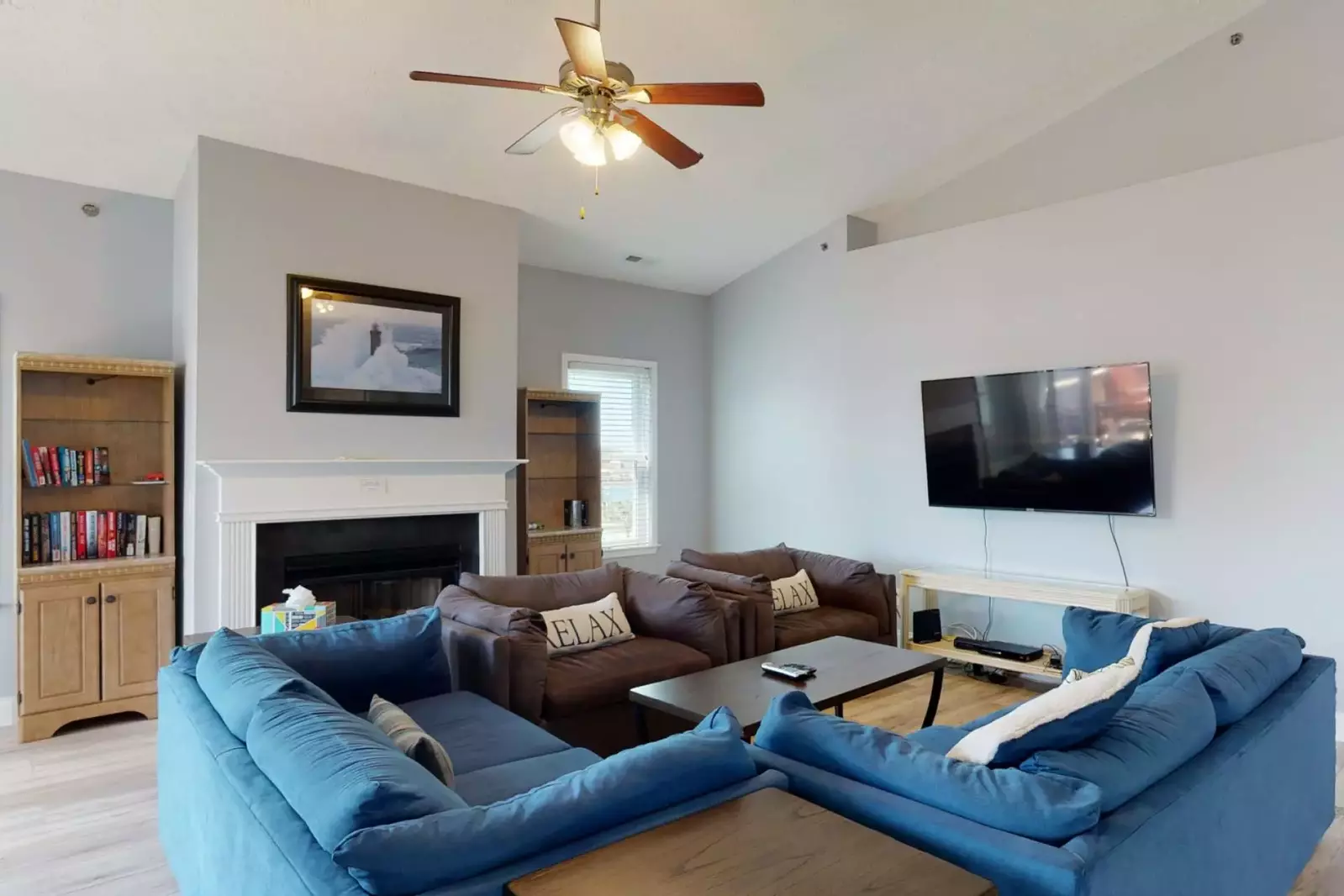 Large Screen TV with cable and streaming capability