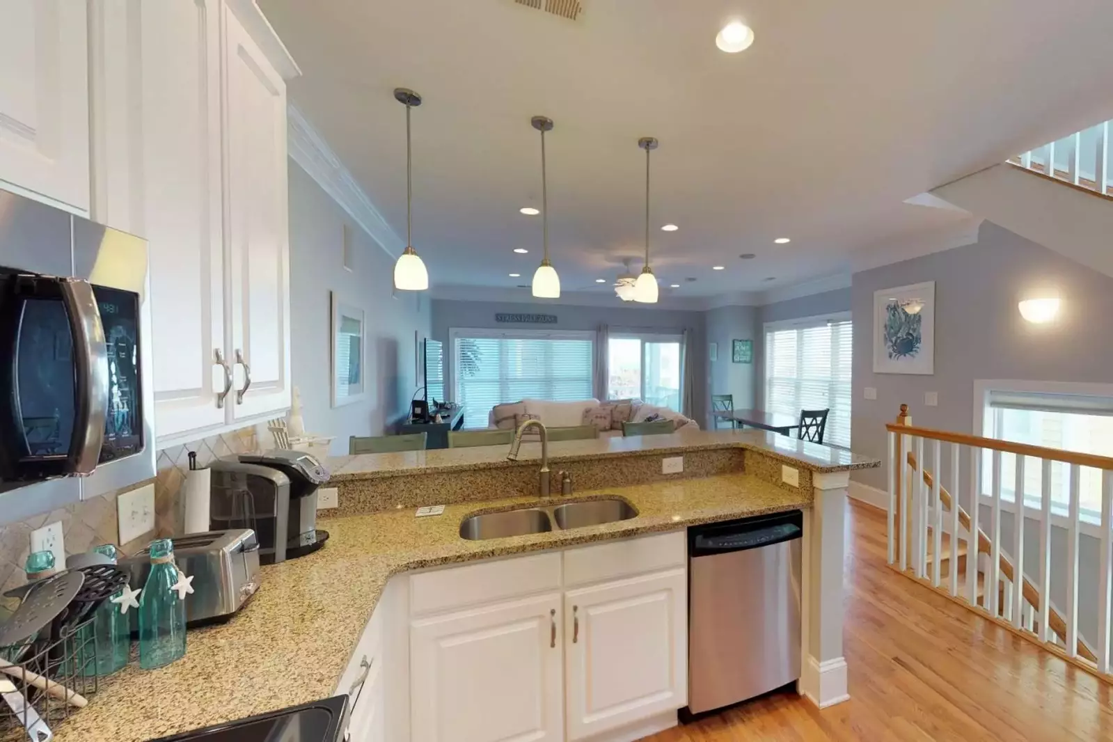 Don't feel cramped at Carolina Beachside with a great open floor plan with plenty of light.