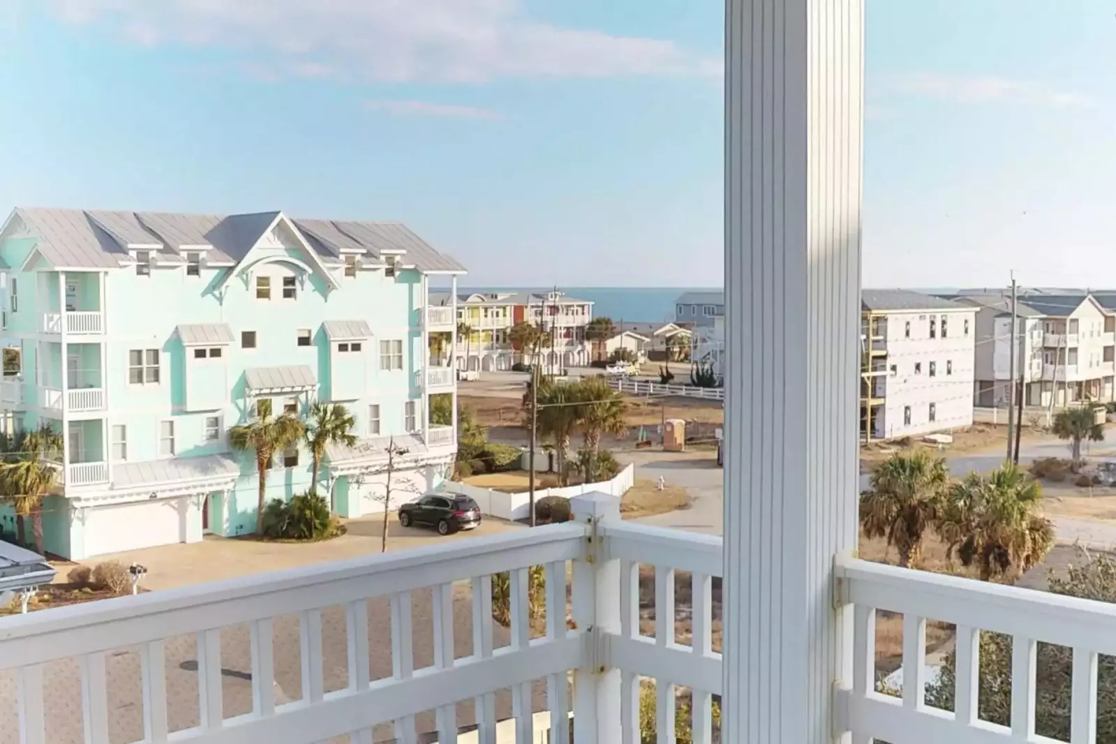 View the ocean off the owners suite deck.