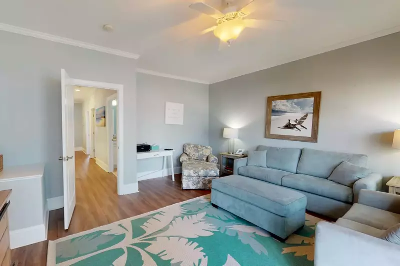 There is plenty of space in the extra living space, with a large Smart TV!