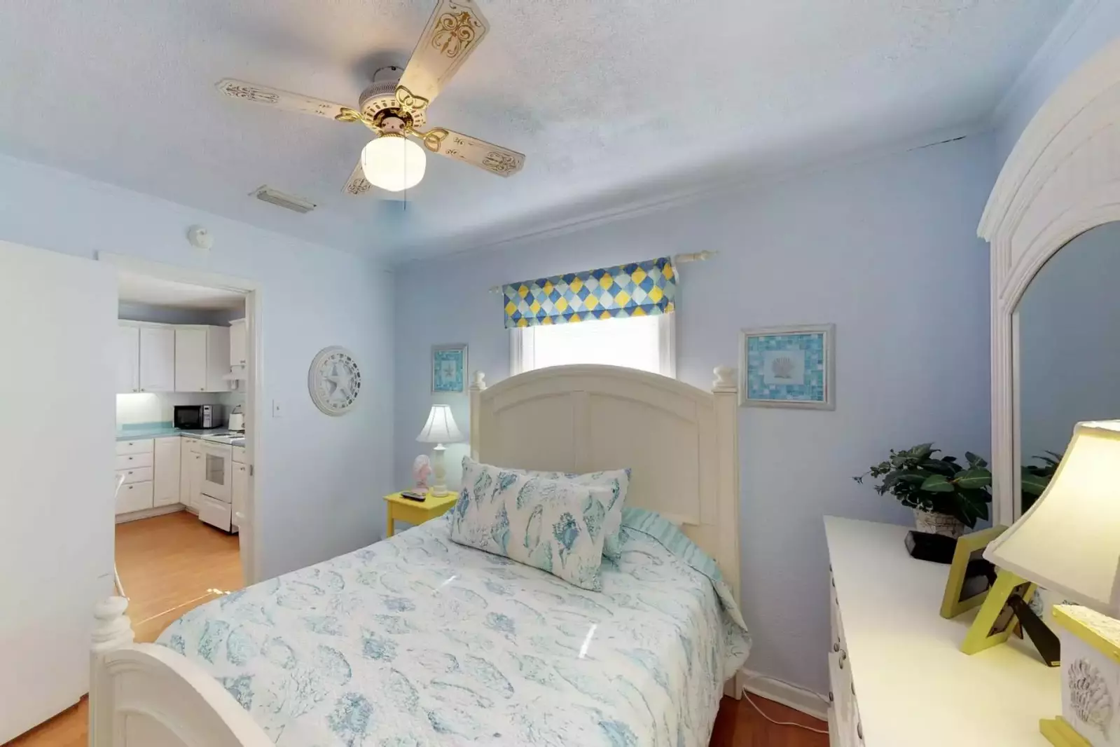 The master has easy access from all rooms in the house.