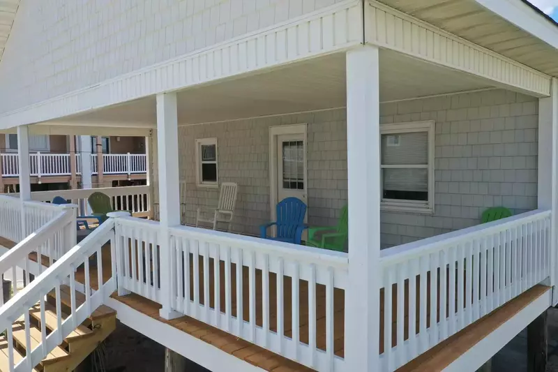 Hollis is a private home with its own large deck