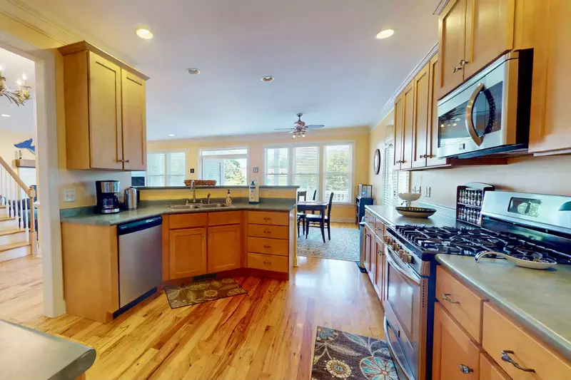 Tranquility Base has a large, well stocked. kitchen