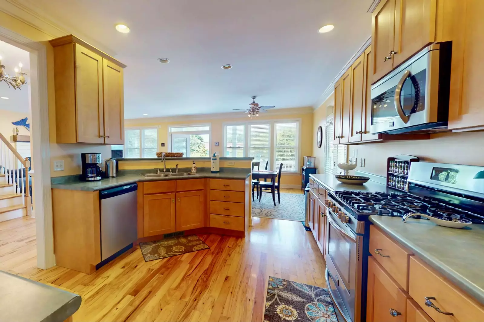 Tranquility Base has a large, well stocked. kitchen