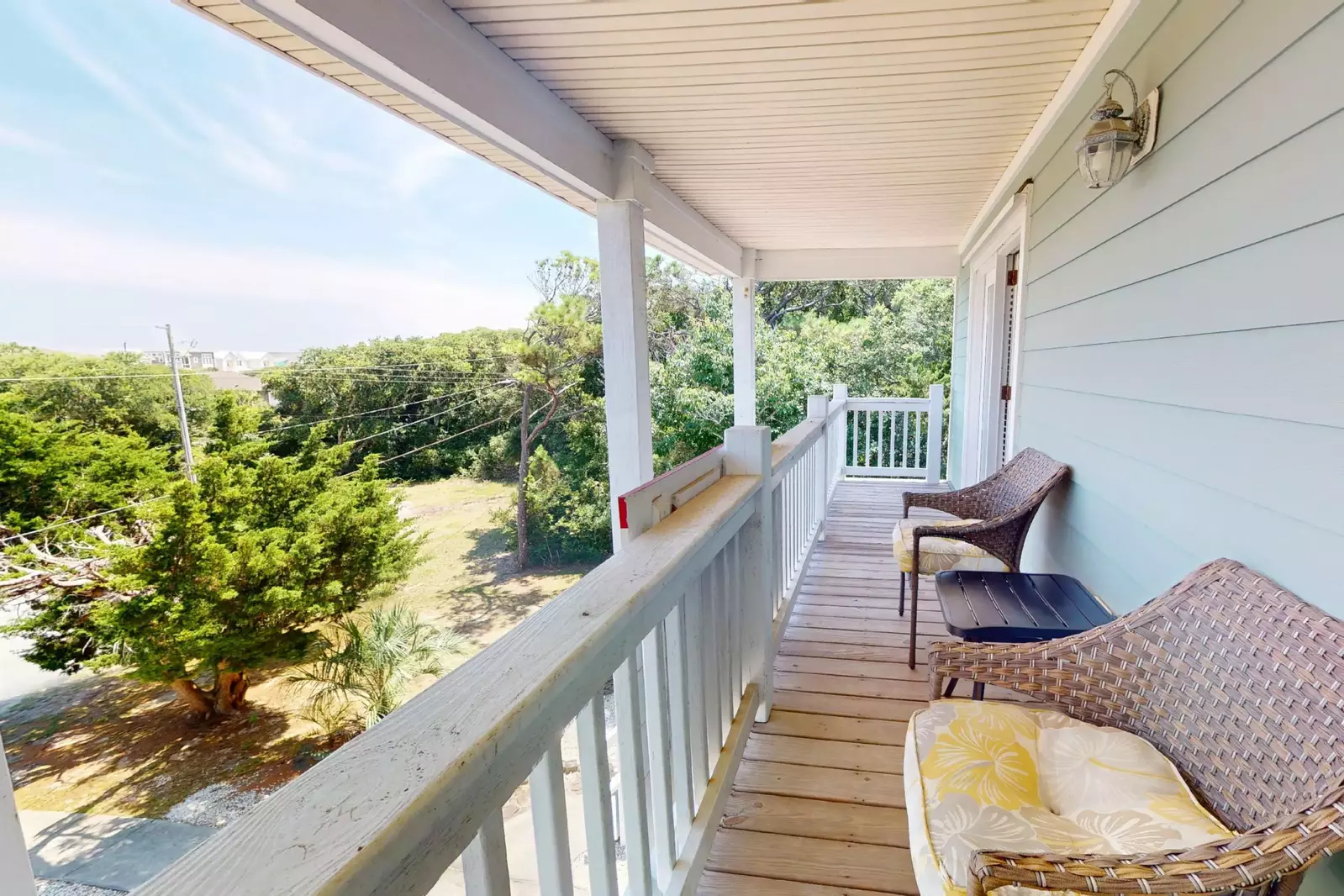 Read a book undisturbed on the front top floor porch