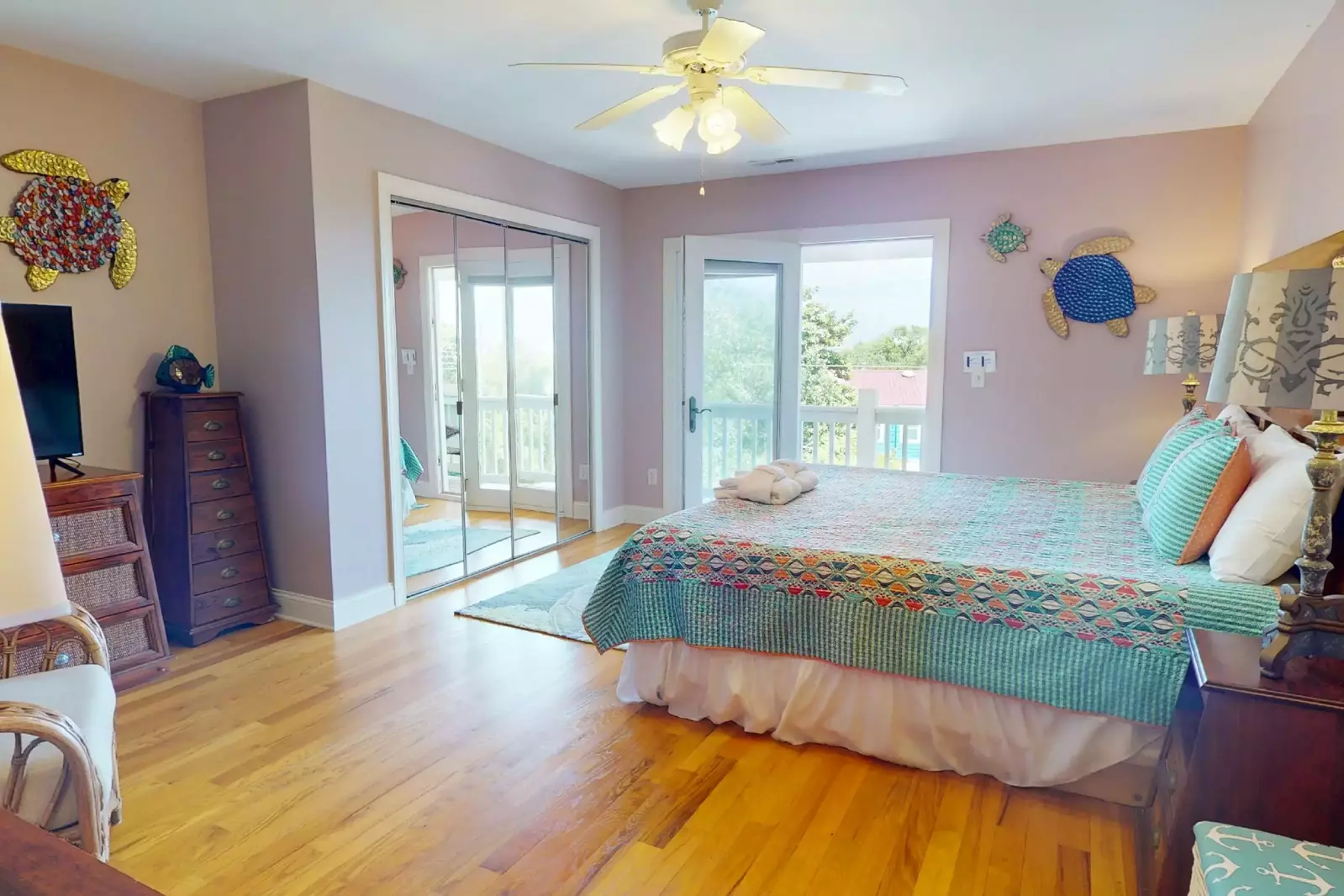 With direct porch access and a sitting area you'll enjoy spending time this second master