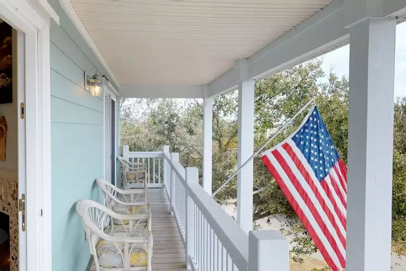 Take a seat on one of the many decks and porches