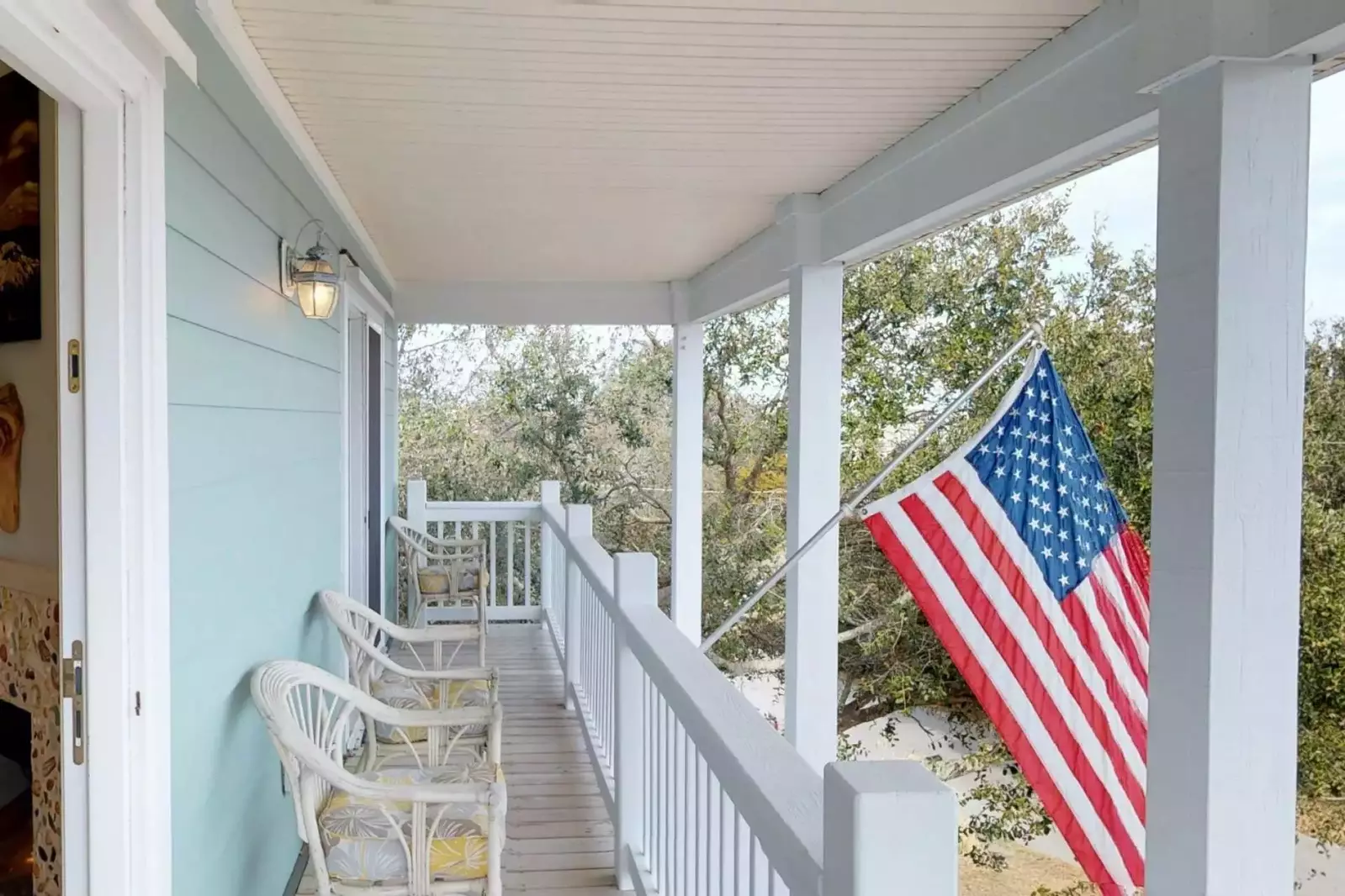 Take a seat on one of the many decks and porches