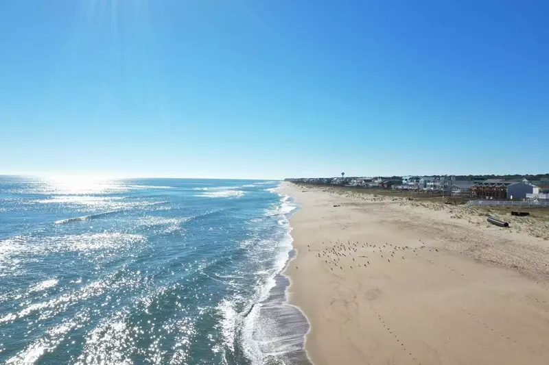 No beach erosion here at the access point for Tranquility Base