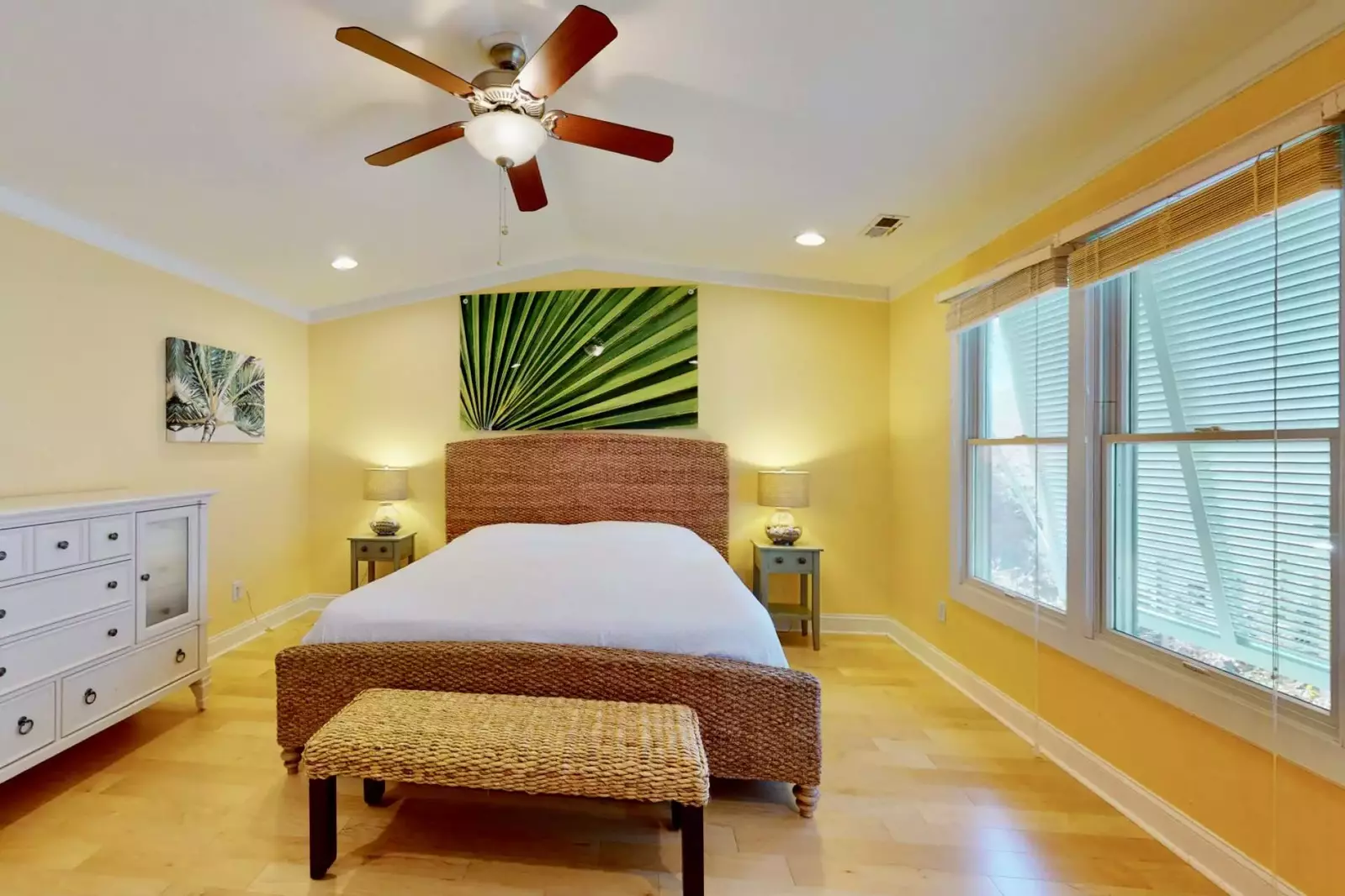 Upstairs Owner Suite is huge with plenty of light and direct access to a full bath.