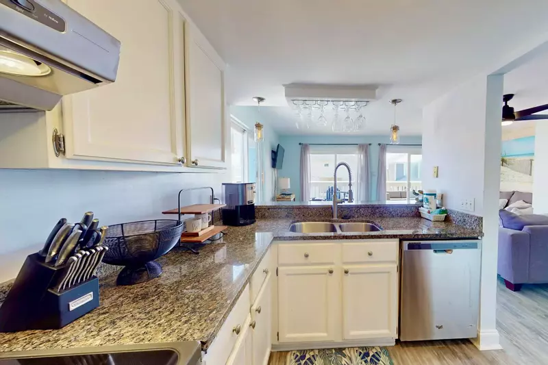 Cooking and clean up is a breeze in this cute kitchen