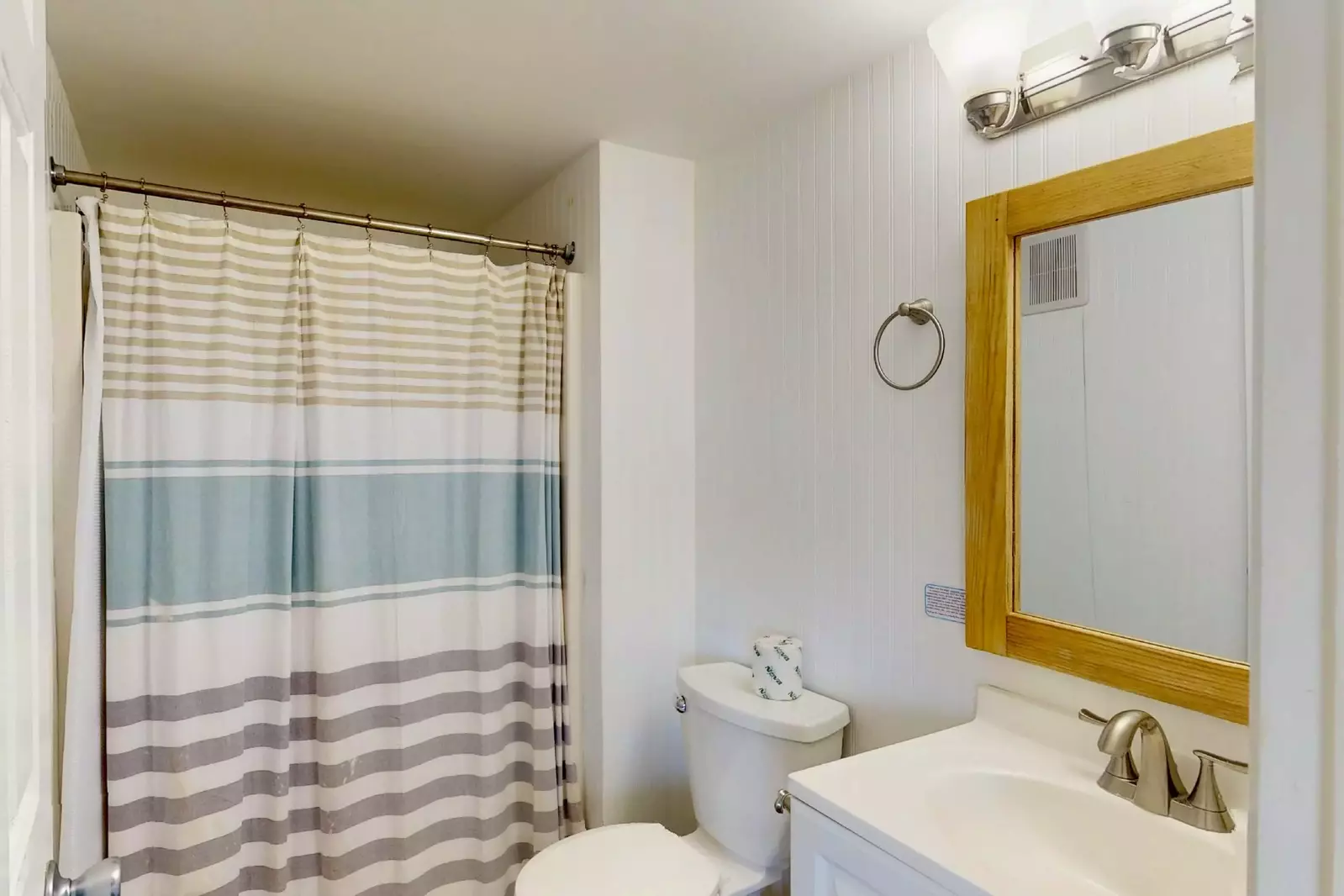 The owners suite bathroom, with a walk in shower