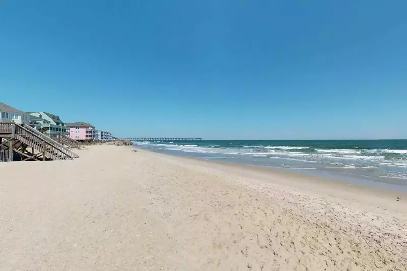 Plenty of room on the North End of Carolina Beach to stretch out on the sand!  No big crowds here