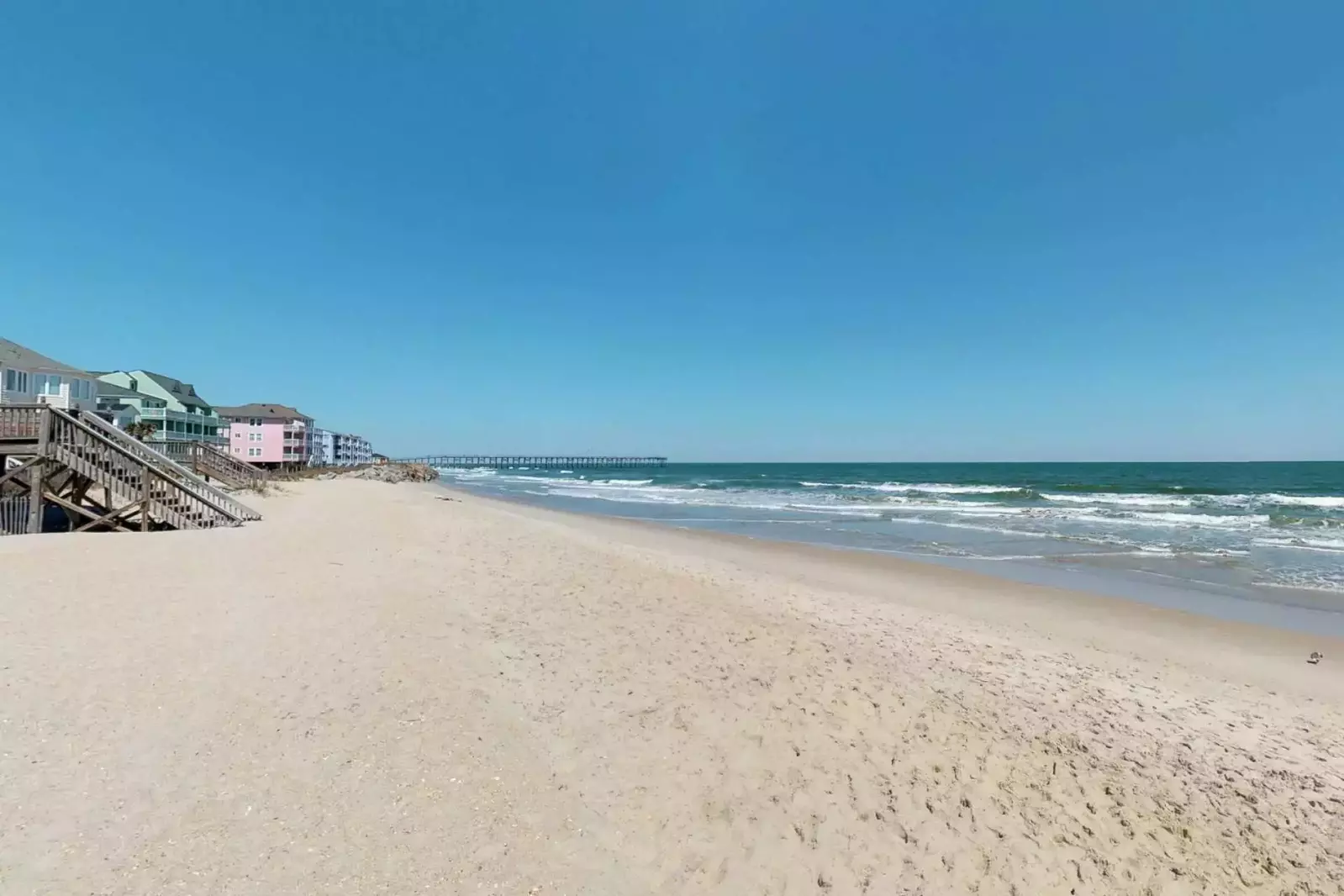 Plenty of room on the North End of Carolina Beach to stretch out on the sand!  No big crowds here