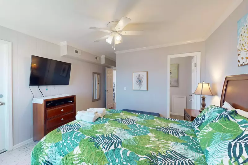 Large screen tv in main suite