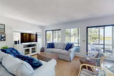 The main living space has tons of natural light and amazing views