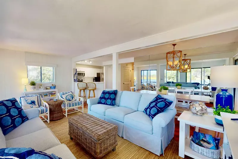 Sit down and stay awhile in the open concept main living area