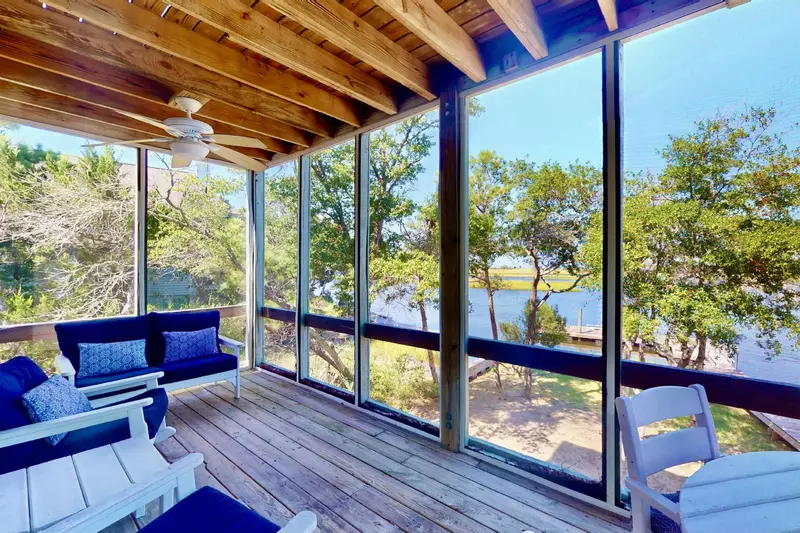 Relax on the comfy deck furniture. A perfect place to view the marsh, catch the morning sun or read a book