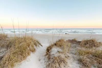 View of the end of the boardwalk during sunset.. can't get much better than this!