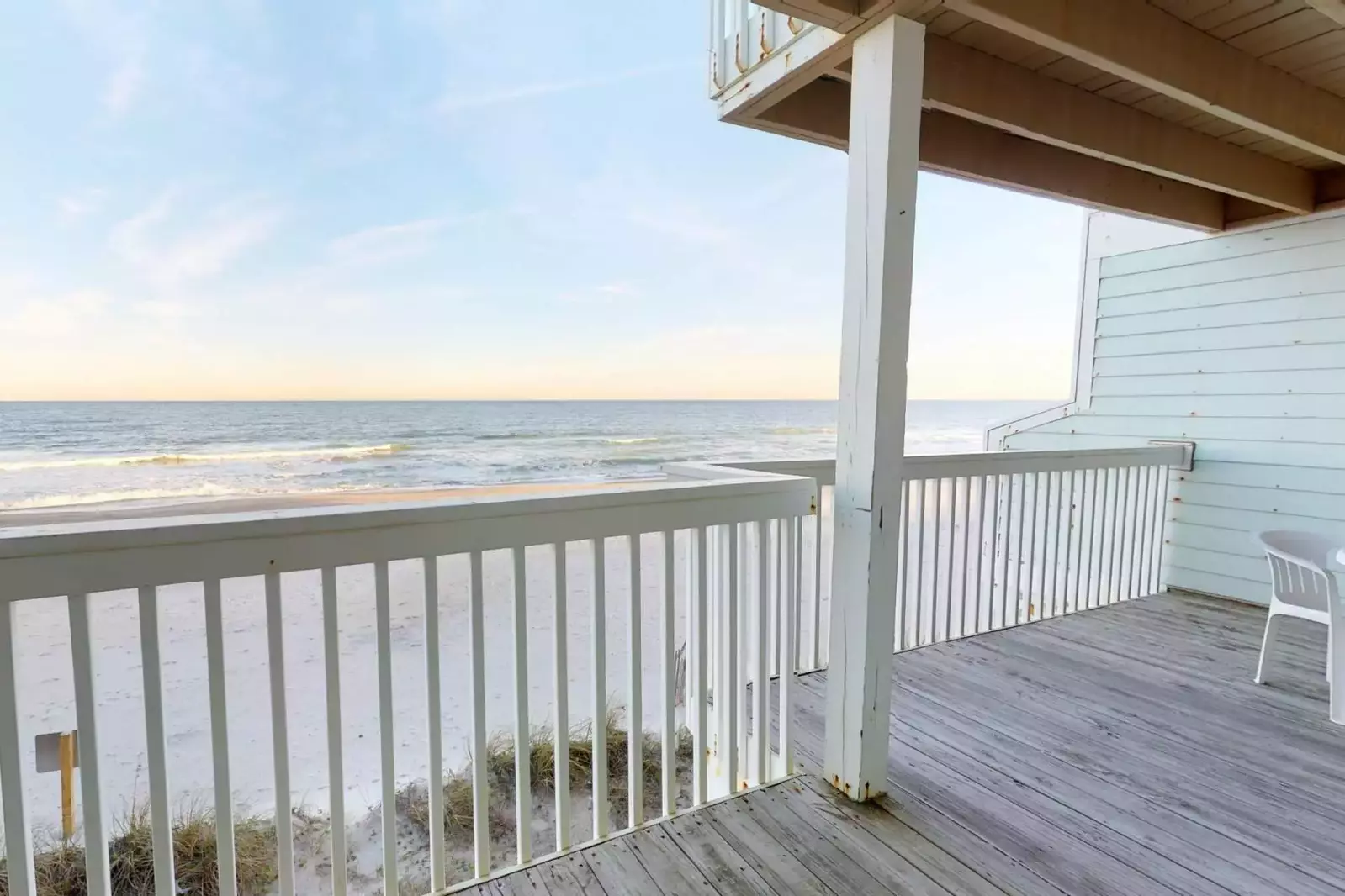 You can't get much closer to the beach than Sand Castle, what a view from the large deck!