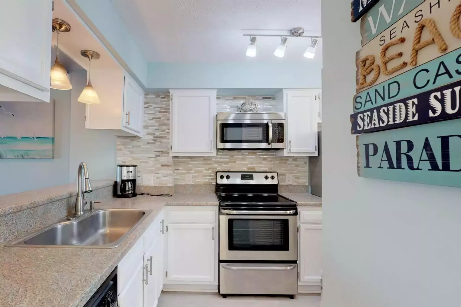 The kitchen is fully equipped for a big meal for the entire group