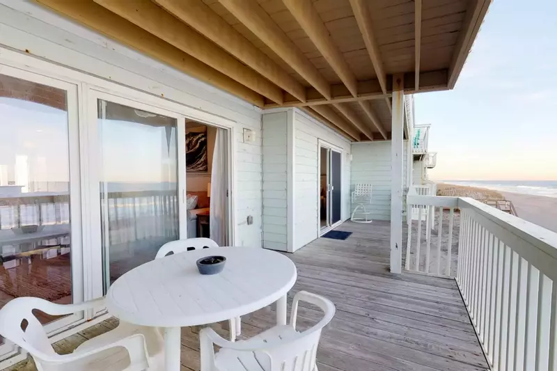 There is plenty of seating on the large deck