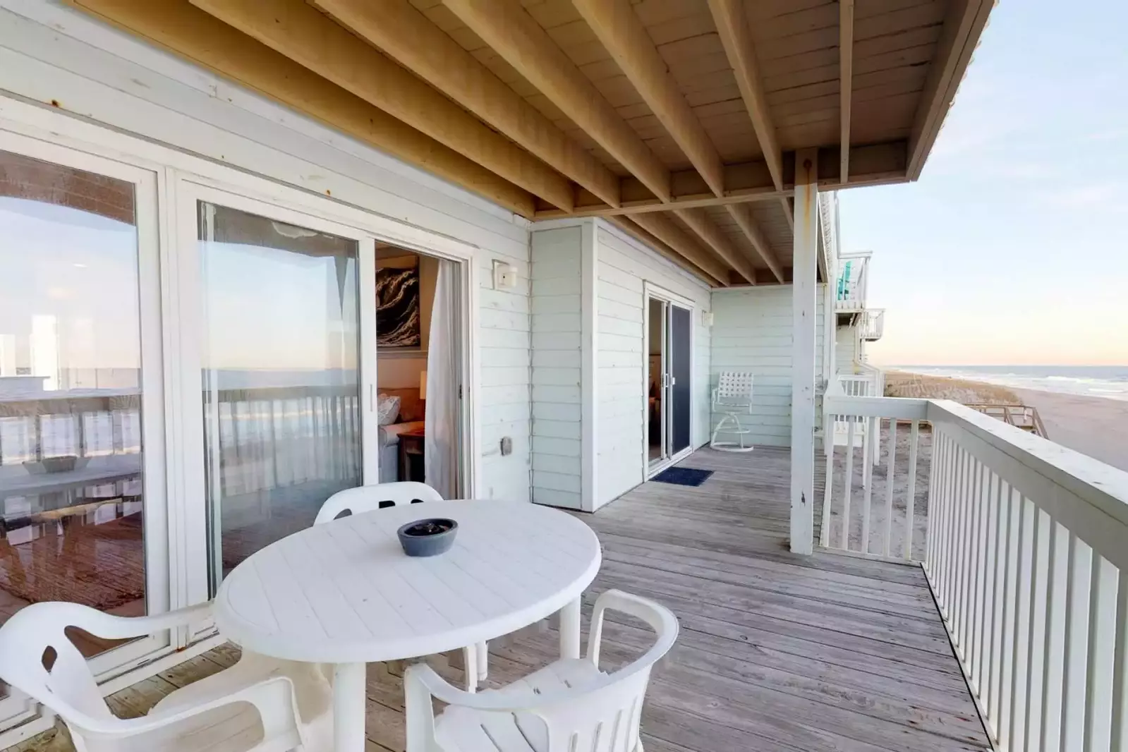 There is plenty of seating on the large deck